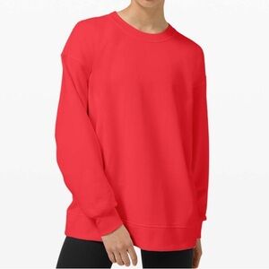 Lululemon Perfectly Oversized Crew in Carnation Red